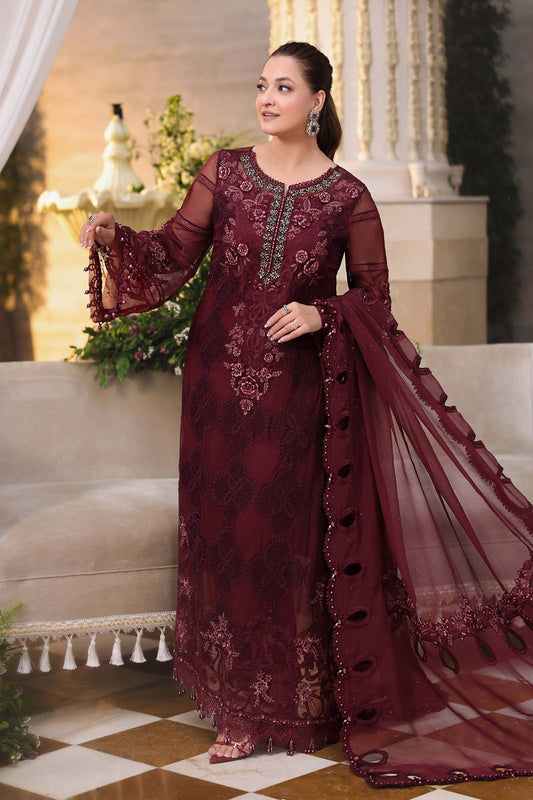 Maria.B | Chiffon 2026 | MPC-26-108-Burgundy