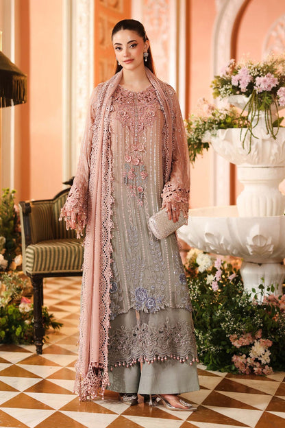 Maria.B | Embroidered Chiffon Suit | Ombre Blossom