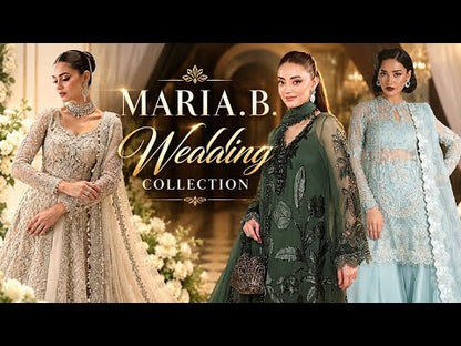 Maria.B | Embroidered Chiffon Suit | Pine Green